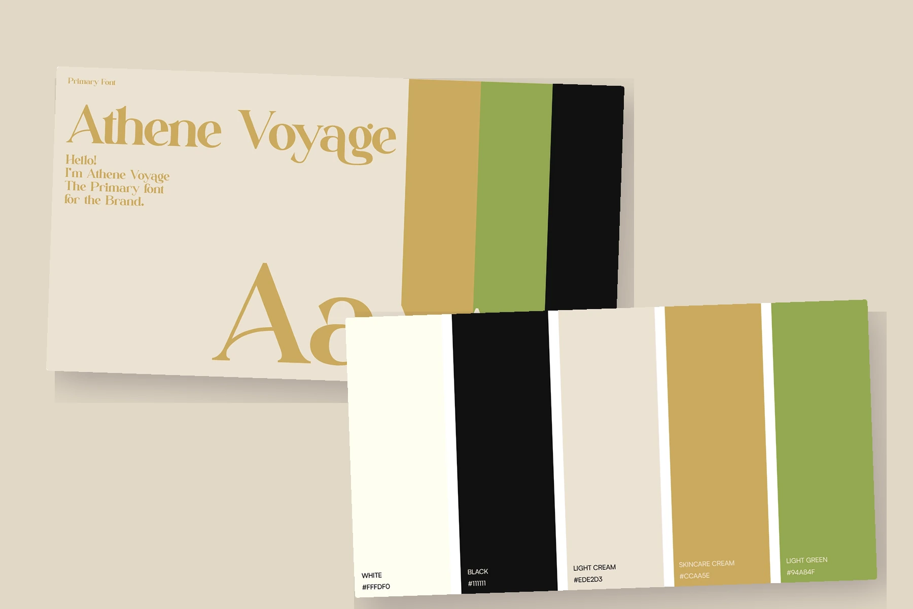 Grow Yoga and Wellness typography and color system arranged as a brand-book spread