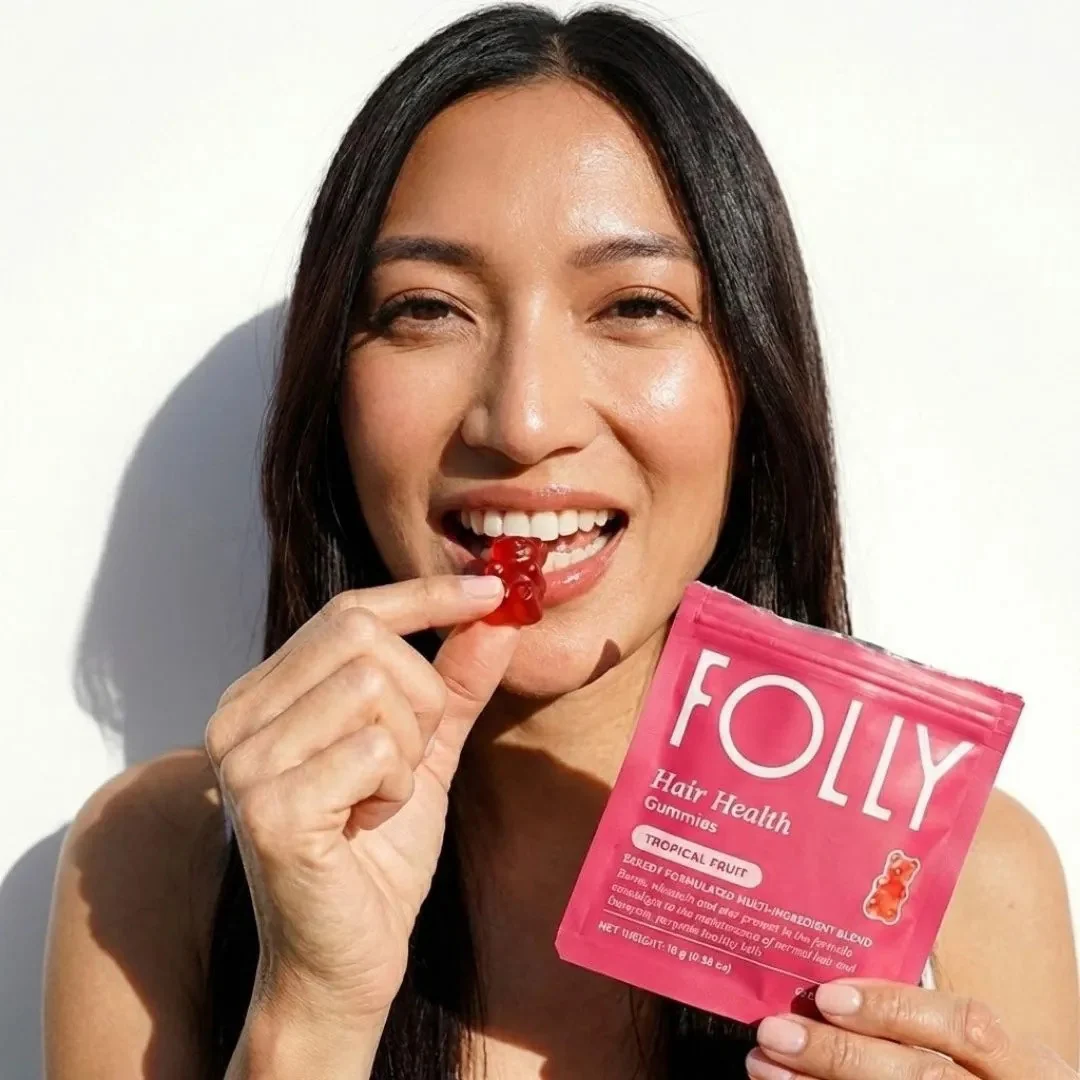 Folly customer enjoying a gummy